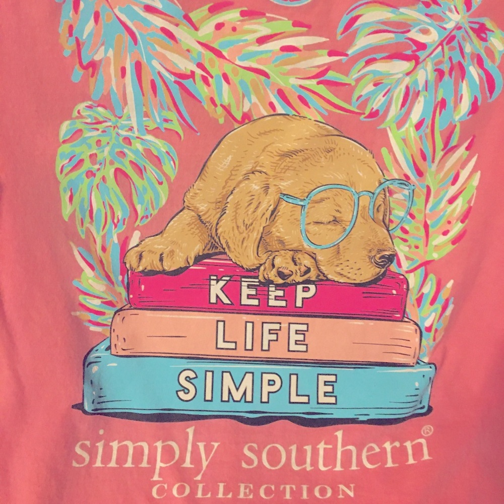 Previously loved Spring 2021 Simply Southern medium short sleeved shirt.